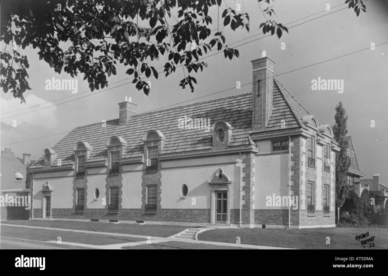 Un edificio residenziale situato al 1700 East 7th Avenue a Denver, Colorado, progettato dall'architetto J.B. Benedict con lo studio di architettura Hyskell. Foto Stock