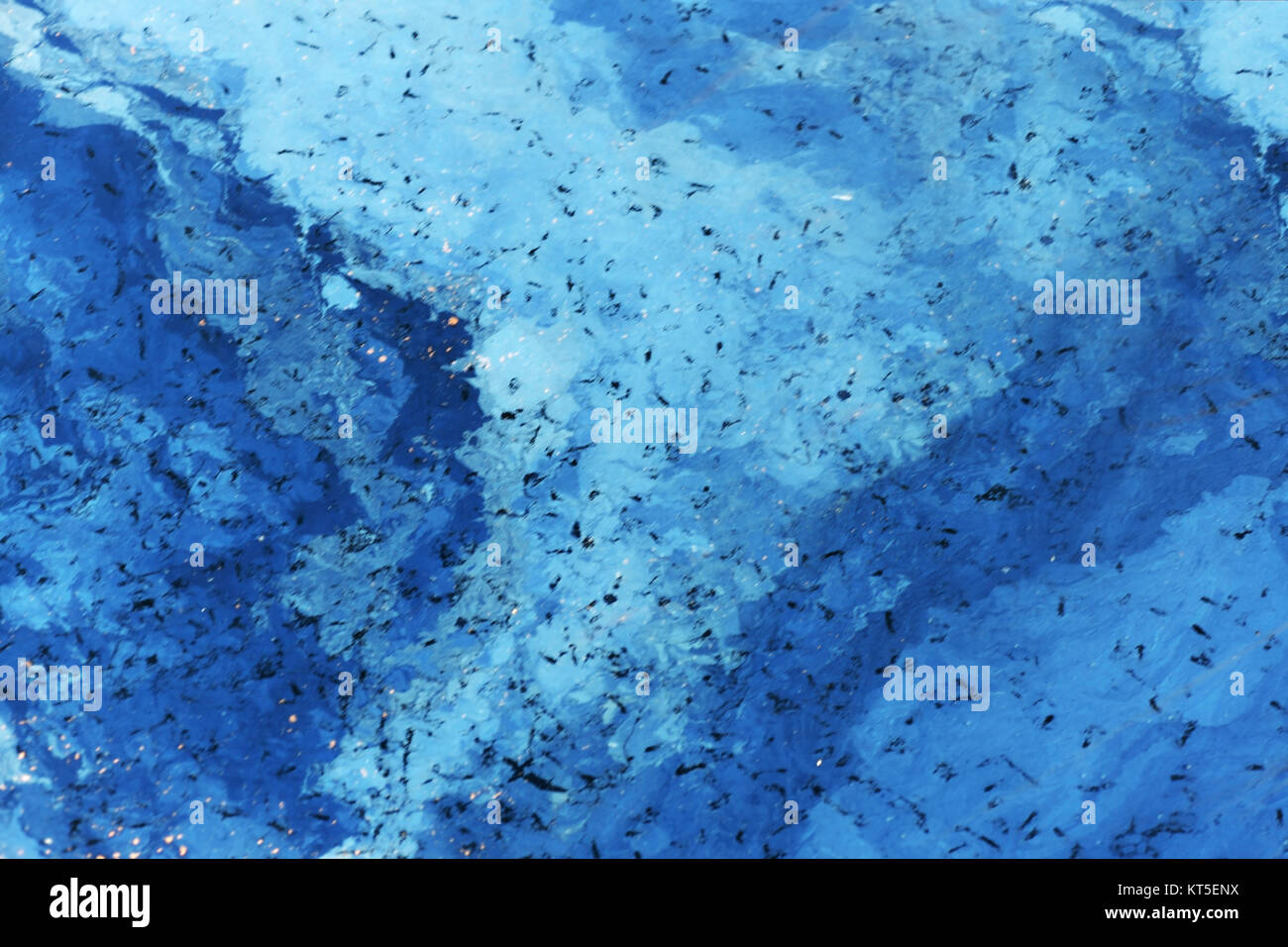 Effetto Marmo texture di sfondo una vibrante forti colori blu Foto Stock