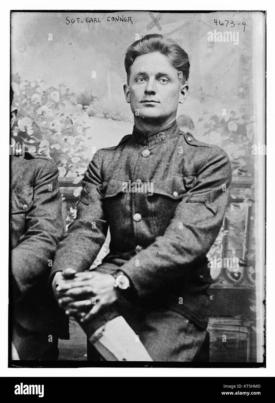Fotografia del sergente Earl Conner, ritratto del servizio militare. Foto Stock