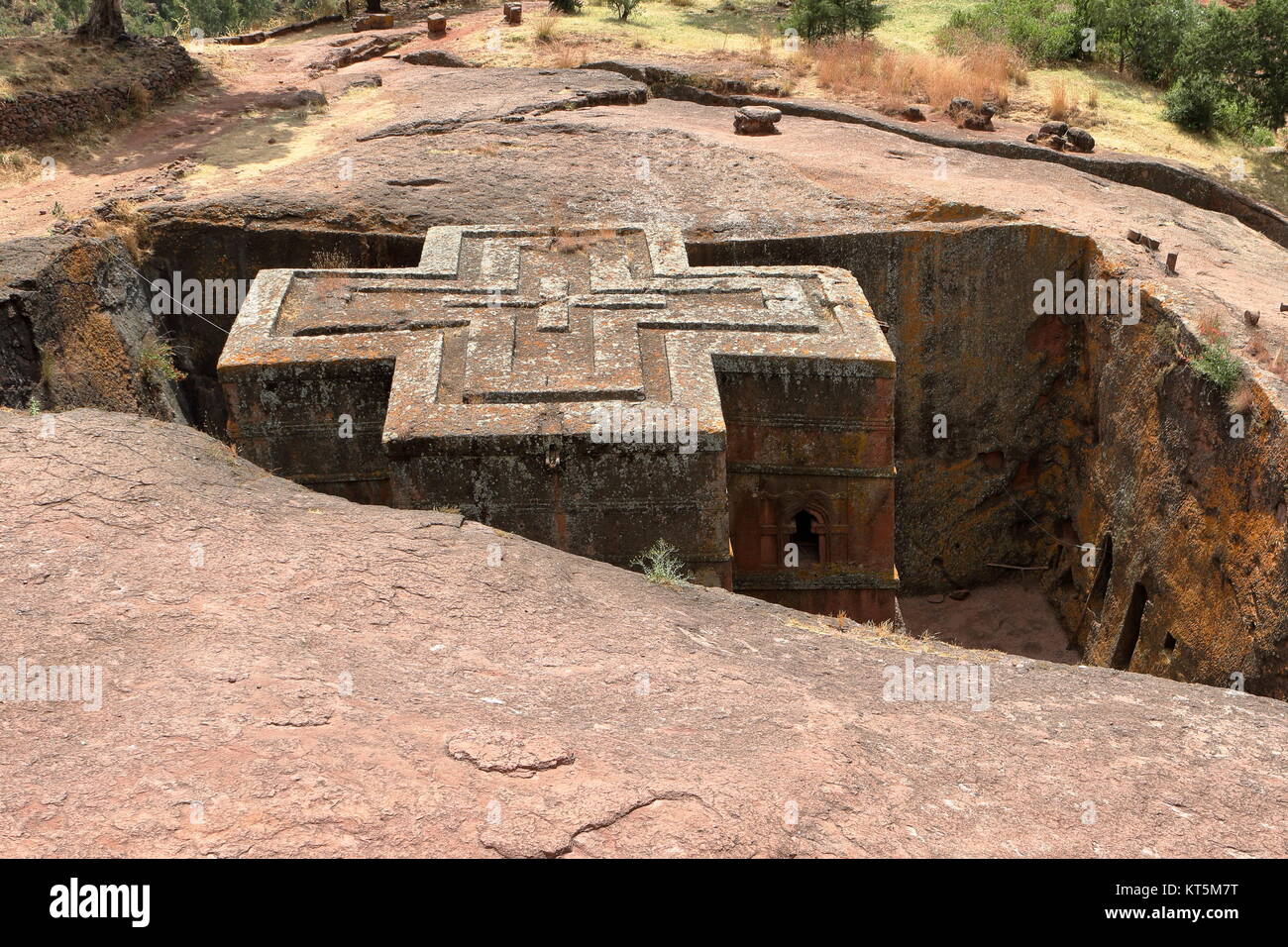 Le chiese rupestri di Lalibela in Etiopia Foto Stock