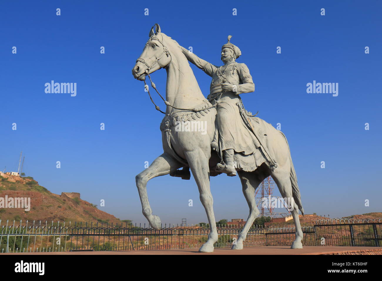 Statua di Rao Jodha Jodhpur India Foto Stock