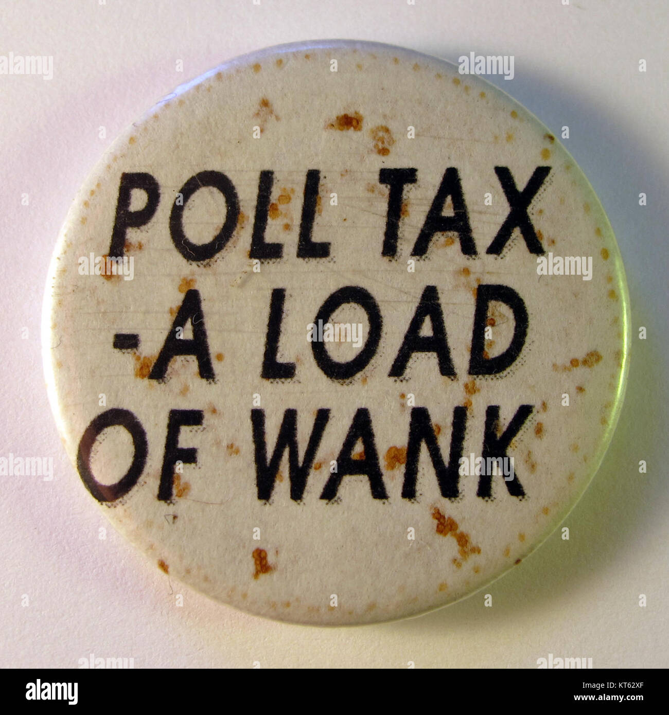 Anti-poll tax badge, c.1990 Foto Stock