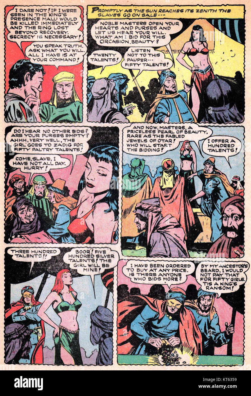 SlaveGirlComics0131 si riferisce a uno specifico fumetto o illustrazione probabilmente correlata a una narrazione fittizia. Un ulteriore contesto relativo al suo contenuto o creatore non è specificato. Foto Stock