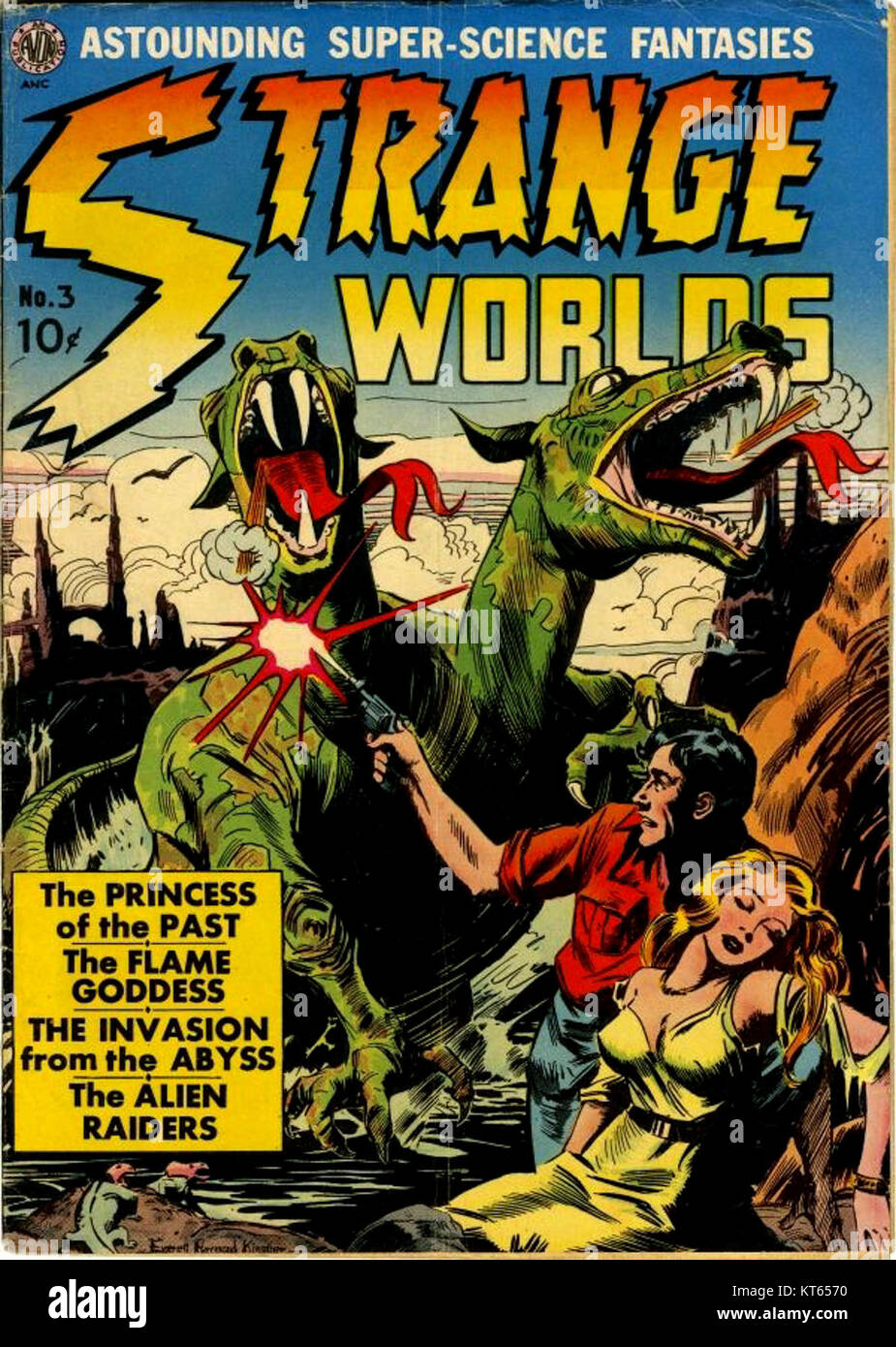 Strange Worlds è un'opera che esplora ambienti insoliti, fantastici o surreali, spesso coinvolgendo paesaggi fantasiosi, ambientazioni aliene o temi astratti. Foto Stock