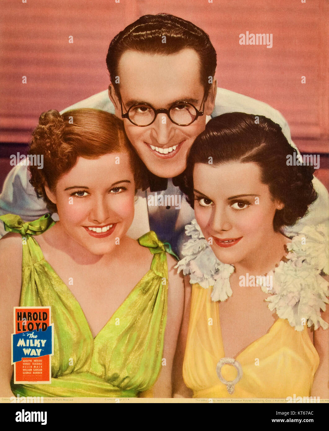 Il poster del 1936 per "la via Lattea" mostra la promozione del film, un film comico classico diretto da Leo McCarey. Il poster riflette l'umorismo bizzarro del film e il cast stellato dell'epoca. Foto Stock