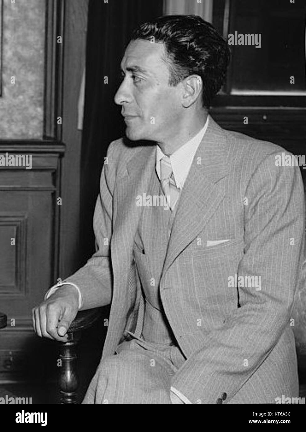 Vicente Lombardo Toledano è stato un politico messicano, noto per la sua difesa dei diritti workersâ€™ e la sua influenza nel movimento operaio durante il XX secolo. Era una figura di spicco nella politica messicana. Foto Stock