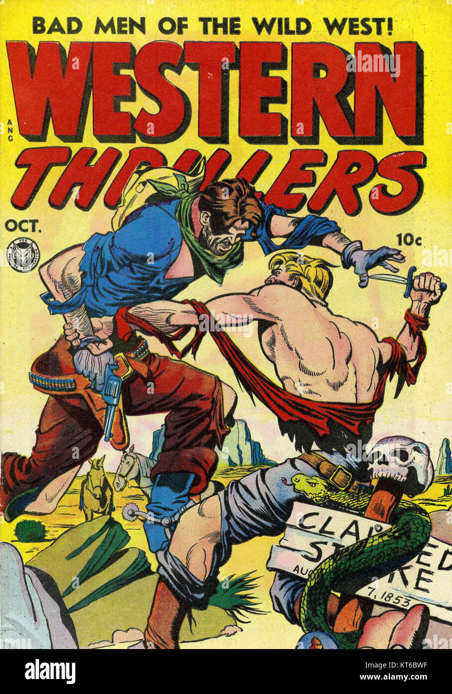 WESTERN Thrillers si riferisce a un genere di film o letteratura che fonde l'avventura e la suspense dei WESTERN con elementi emozionanti. Può essere una serie o una collezione di questo genere. Foto Stock