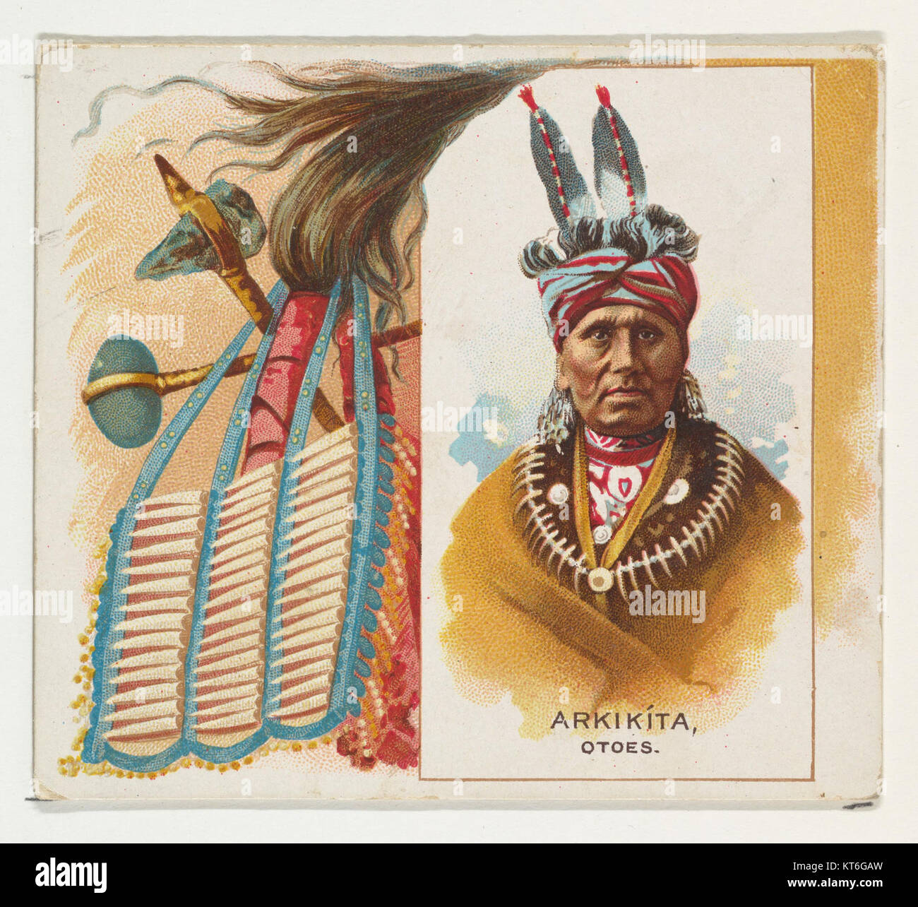 Arkikita, Otoes, dall'American Indian Chiefs serie (N36) per Allen & Ginter sigarette incontrato DP838927 Foto Stock