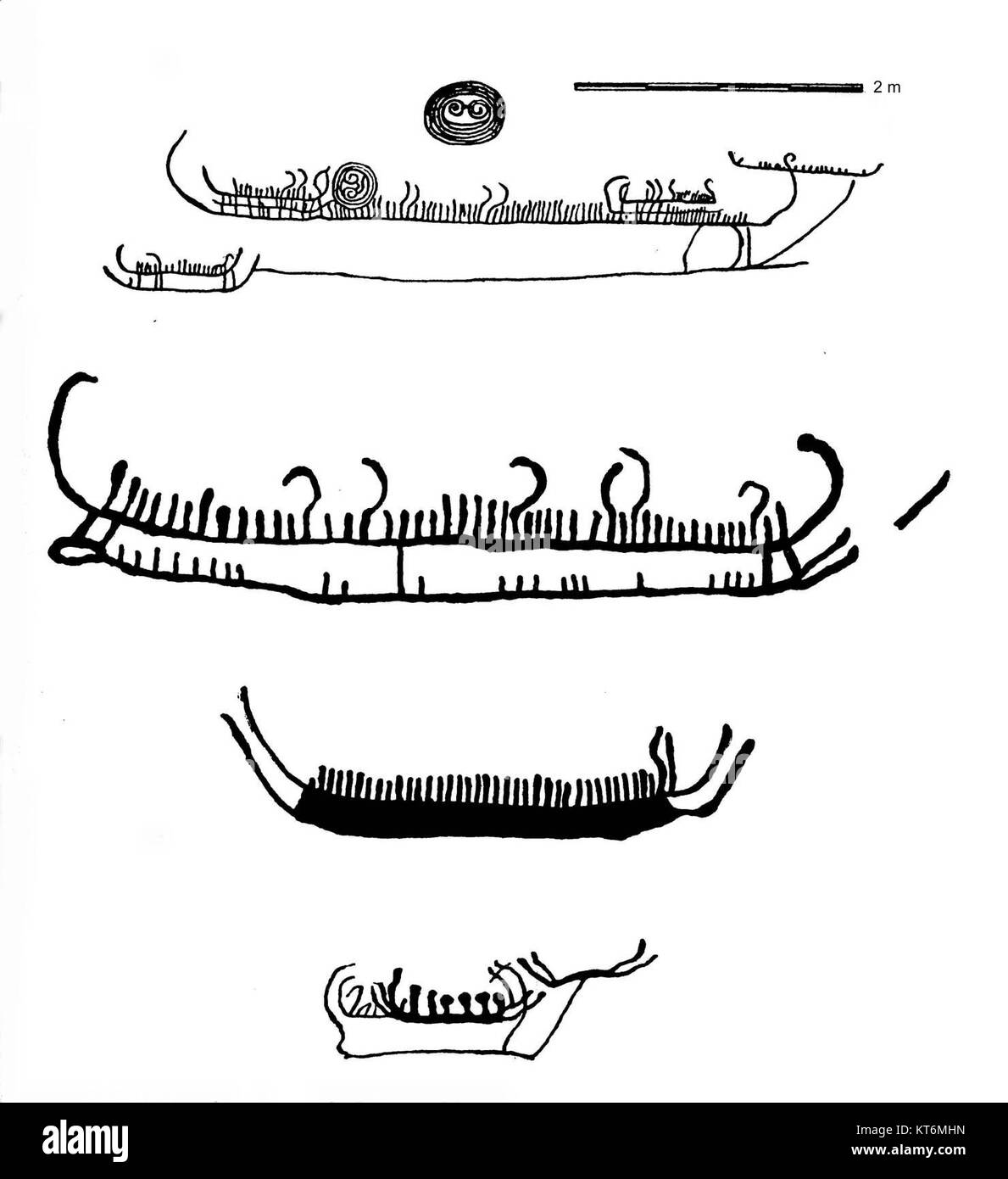 Età del Bronzo barche Foto Stock