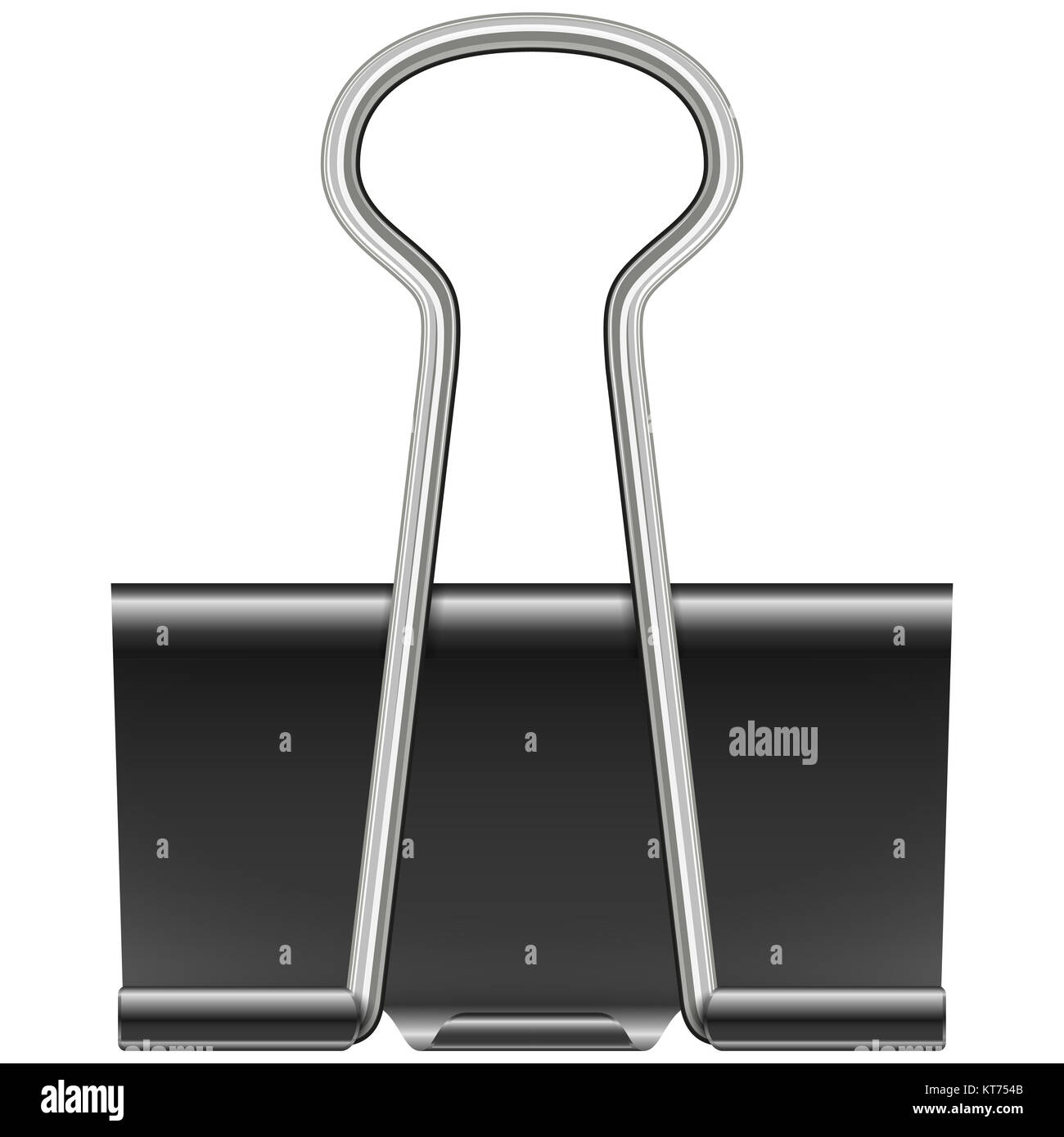 Nero clip foldback isolato Foto Stock