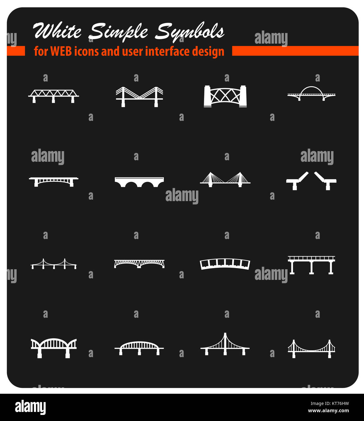 I ponti di set di icone Foto Stock