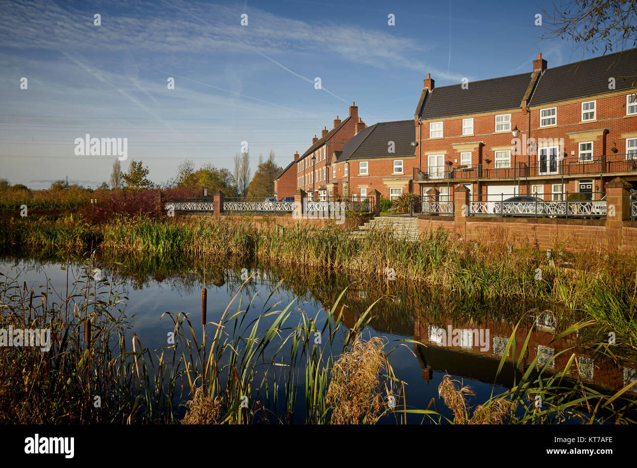 Cigni DWH raggiungere a Runcorn Foto Stock