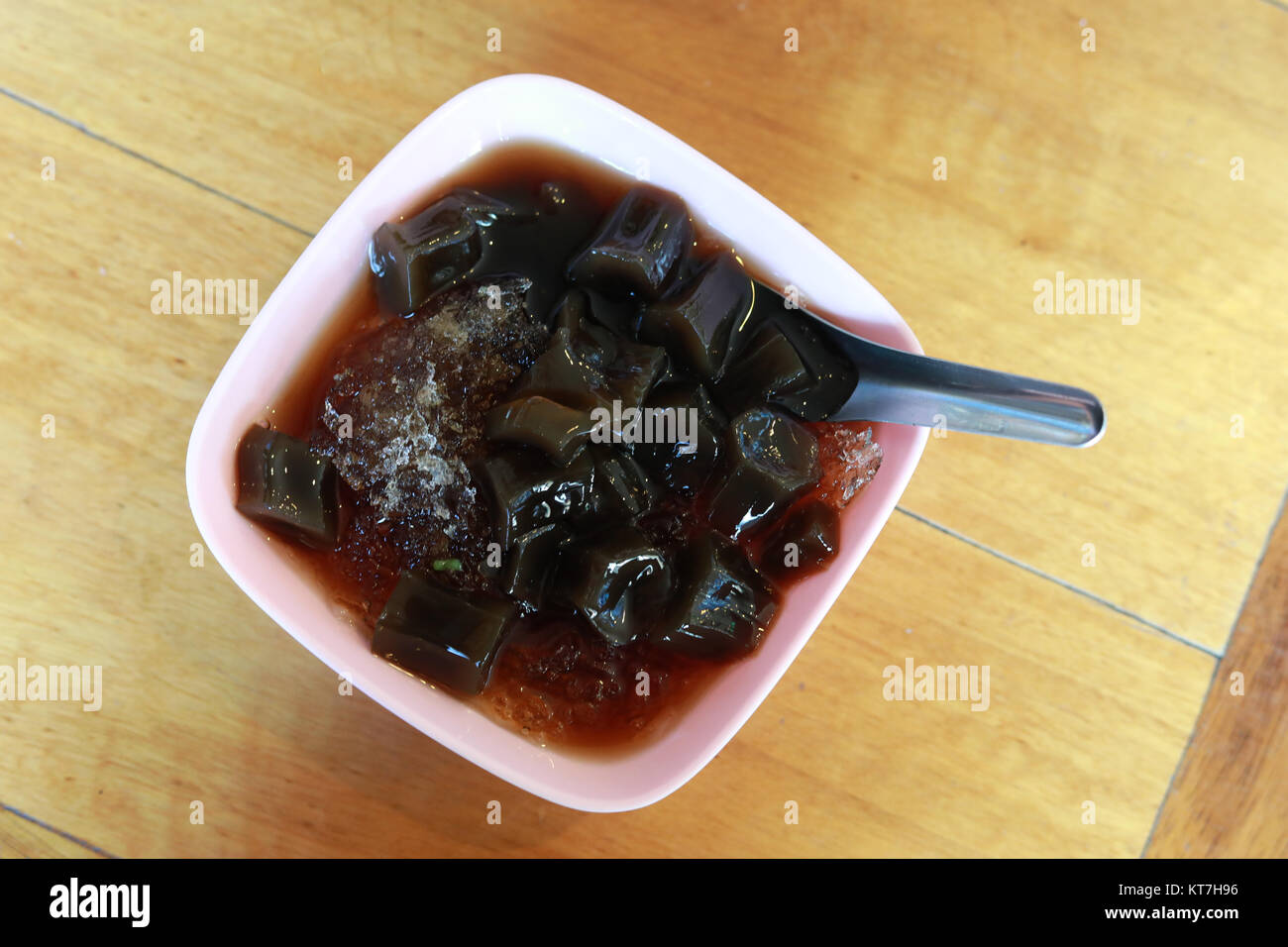 Gelatina di erba, nero jelly,Tailandia dessert. Foto Stock