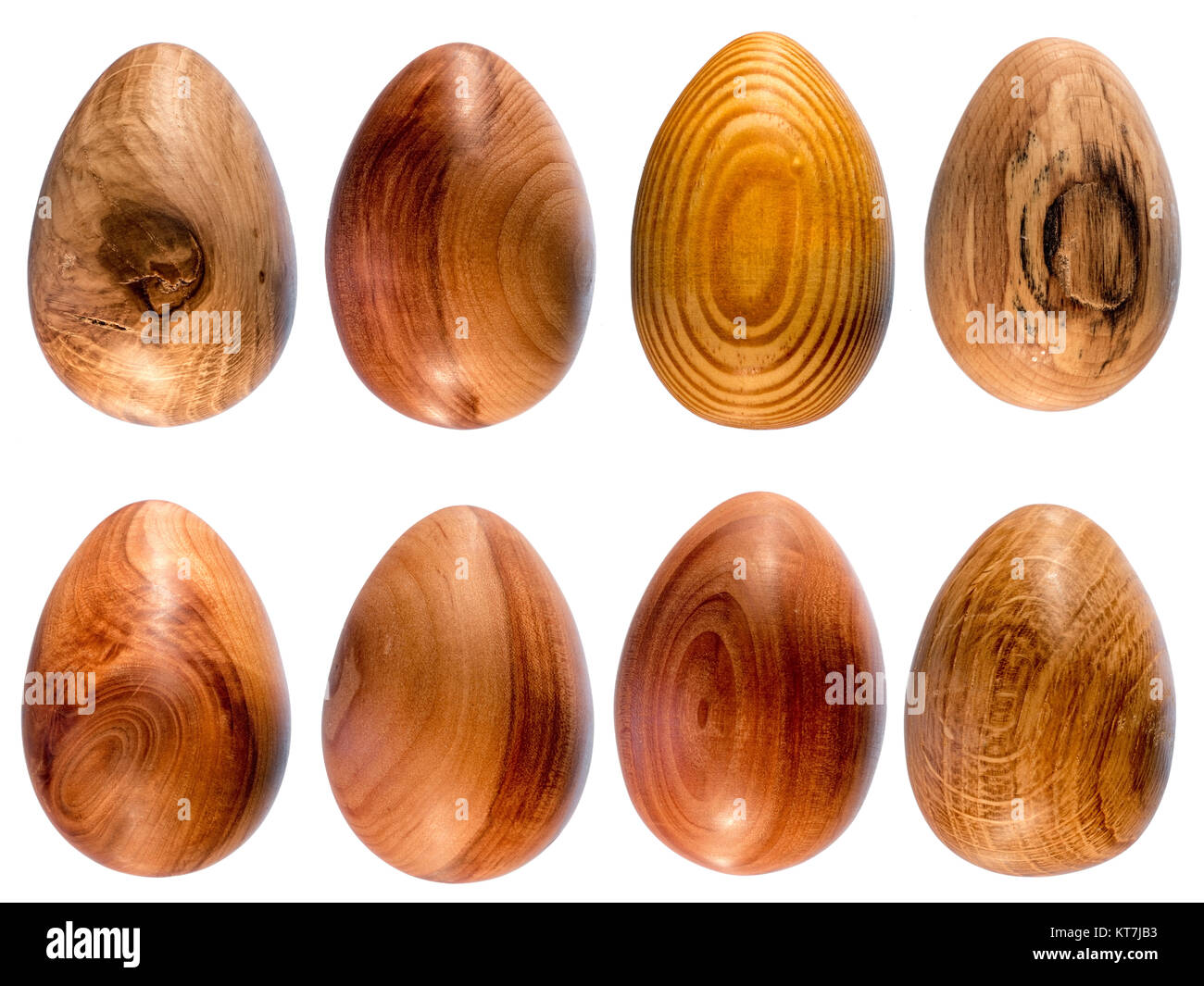 Le uova di pasqua di legno Foto Stock