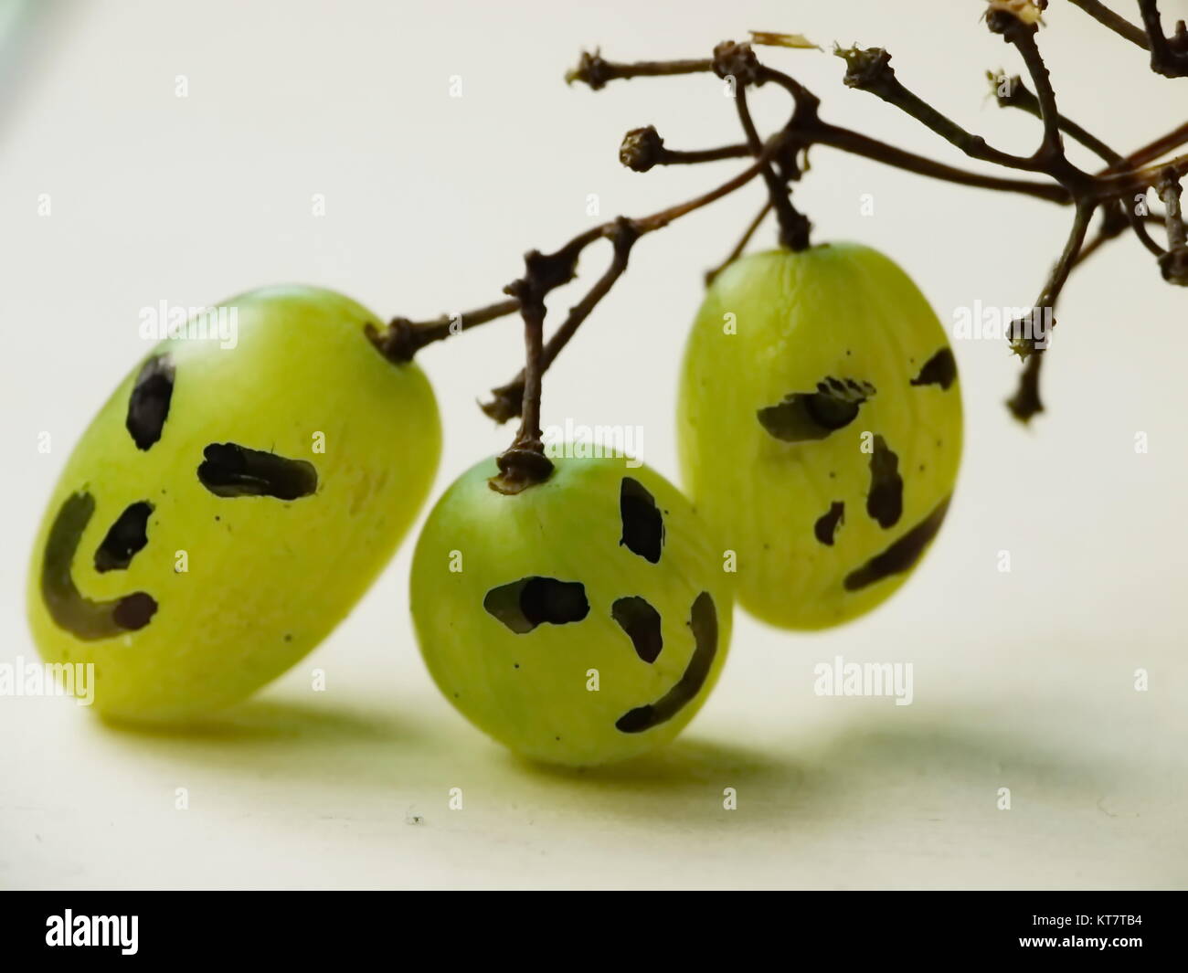 Uva di vino con molte espressioni Foto Stock