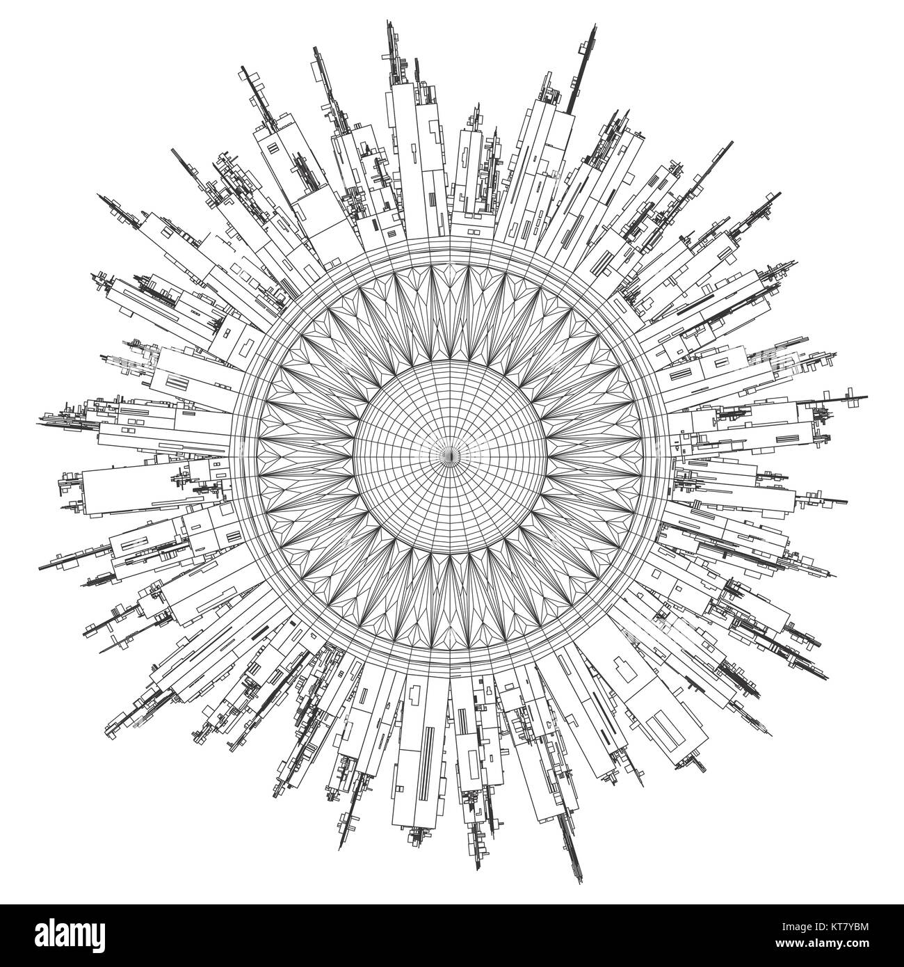 Conceptual la città in miniatura di Globe Foto Stock