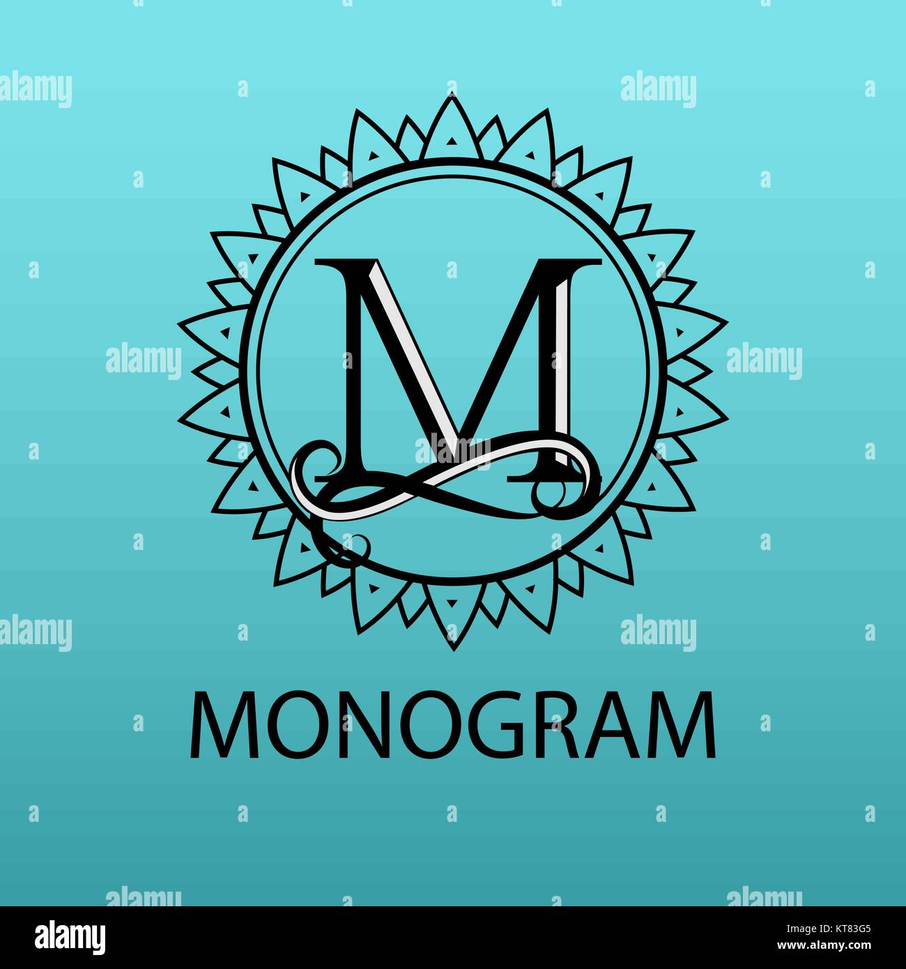 Moderno design logo monogramma lettera per il business Illustrazione Vettoriale