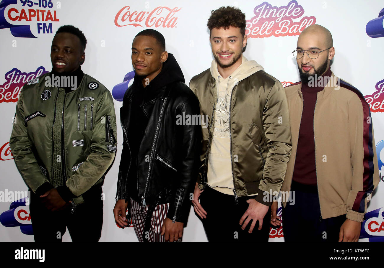 Dic 9, 2017 - Rak-Su frequentando Capital Radio Jingle Bell Ball con Coca-Cola all'O2 Arena di Londra, Inghilterra, Regno Unito Foto Stock