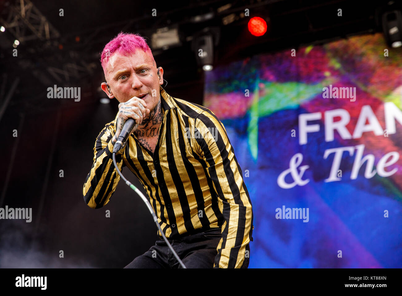 L'inglese punk band Frank Carter e i rattlesnakes eseguire un concerto dal vivo durante il danese la musica heavy metal festival Copehell 2017 a Copenaghen. Qui Frank Carter è visto dal vivo sul palco. Danimarca, 22/06 2017. Foto Stock