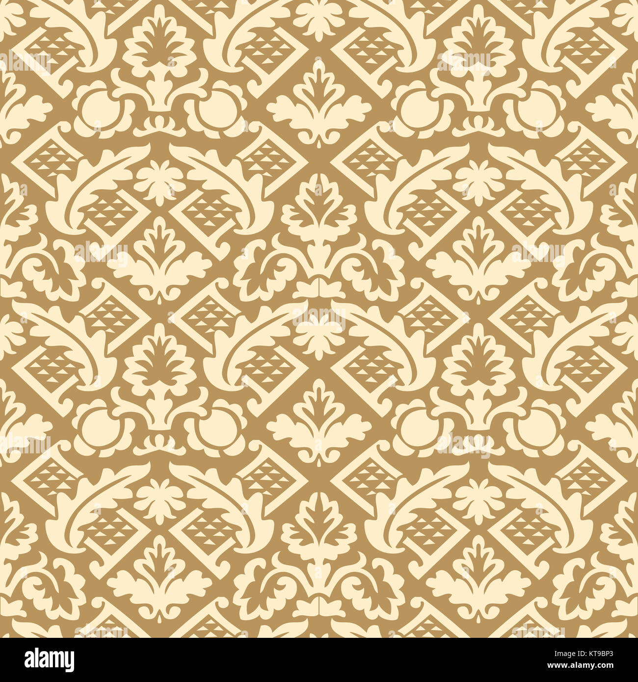 Vettore damaschi colorati seamless floral background pattern Foto Stock