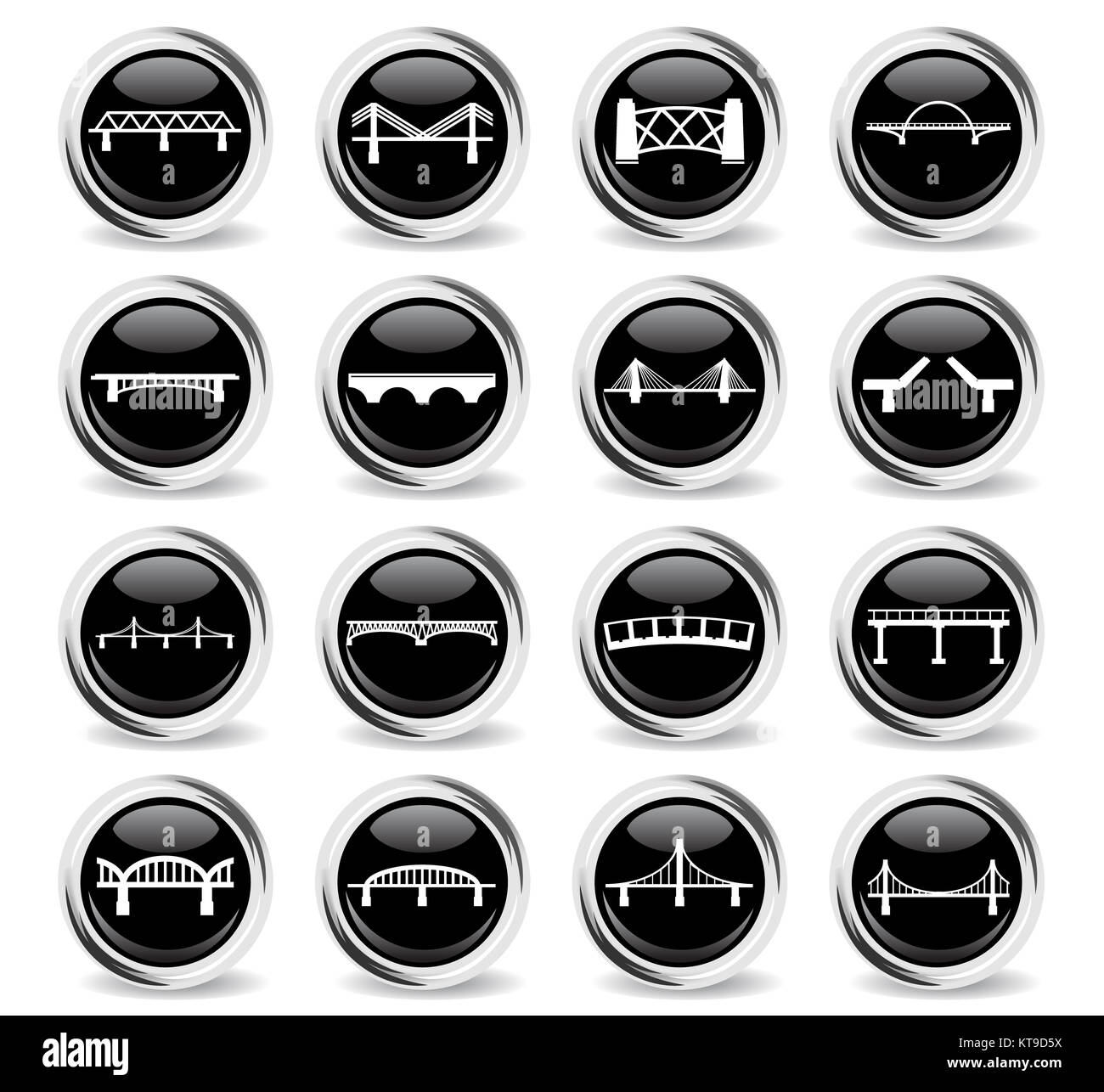 I ponti di set di icone Foto Stock