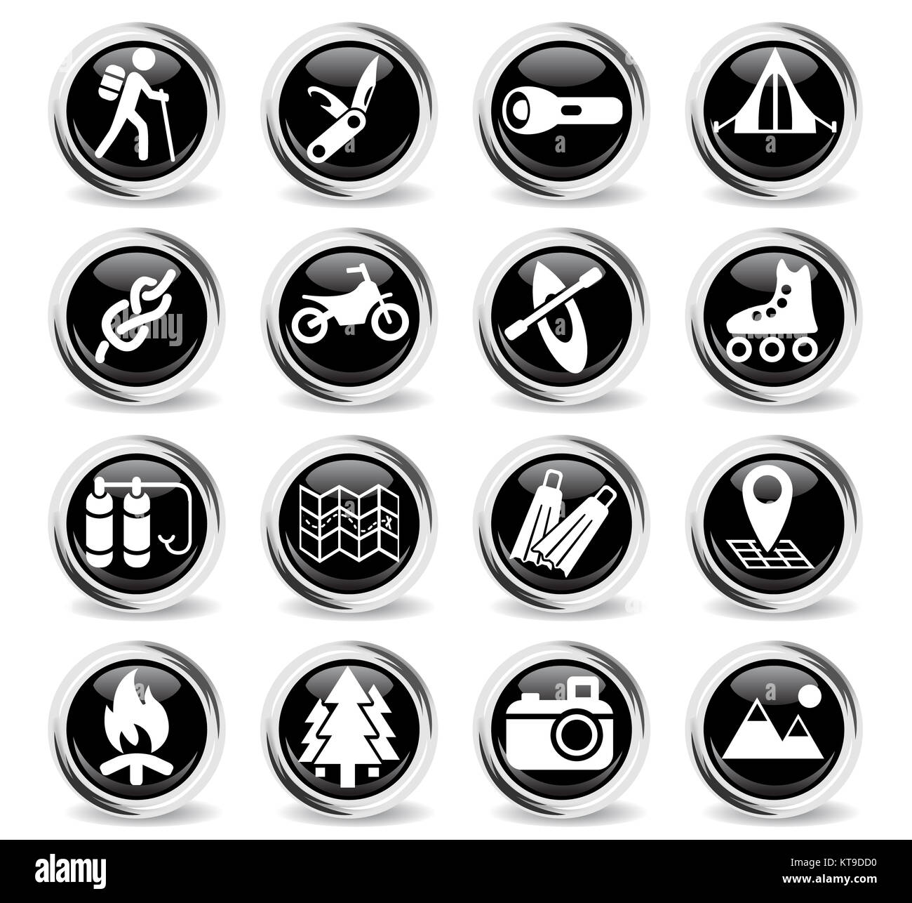 Ricreazione attiva icona impostare Foto Stock