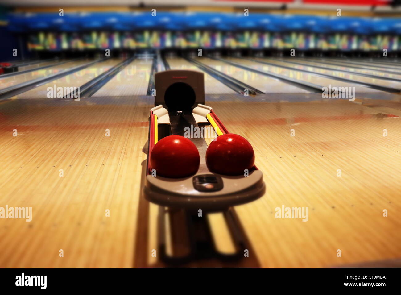Bowling familiare Foto Stock
