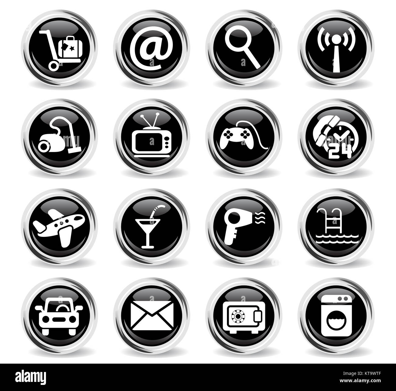 Servizio hotel icona impostare Foto Stock