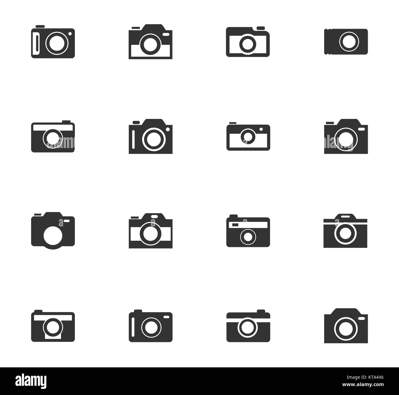 Foto icona Fotocamera Set Foto Stock