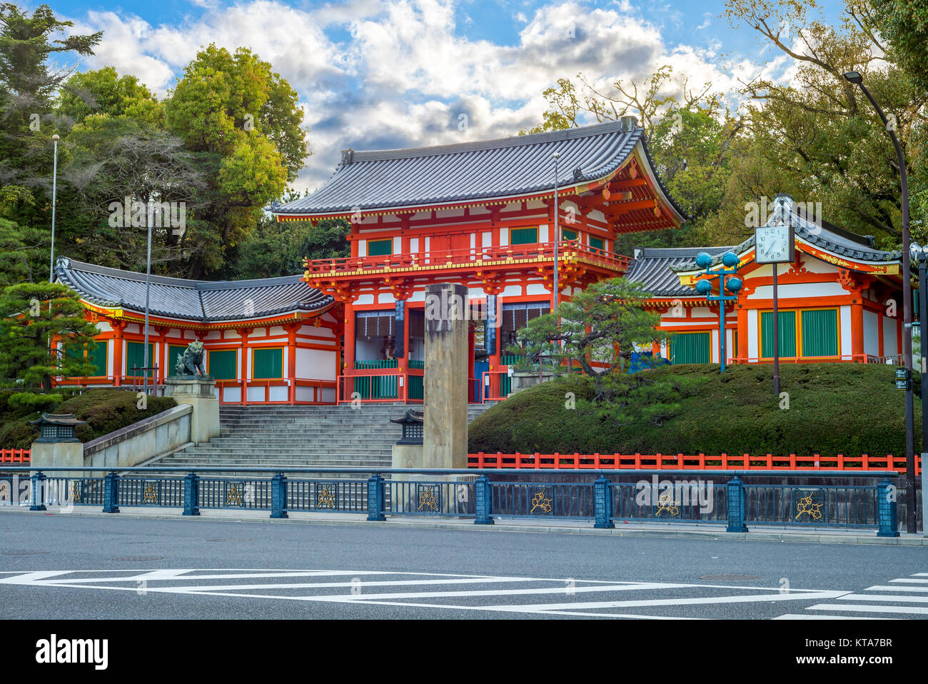 Il santuario Yasaka, o Santuario di Gion a Kyoto, in Giappone Foto Stock