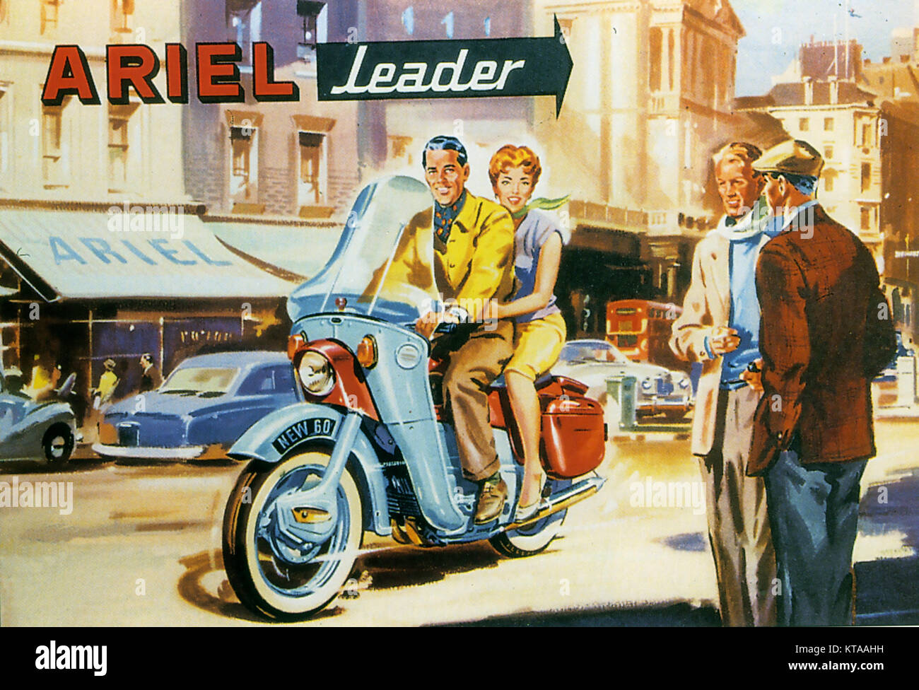 ARIEL MOTOCICLI UN 1959 spot per la 250cc a due tempi modello Leader Foto Stock