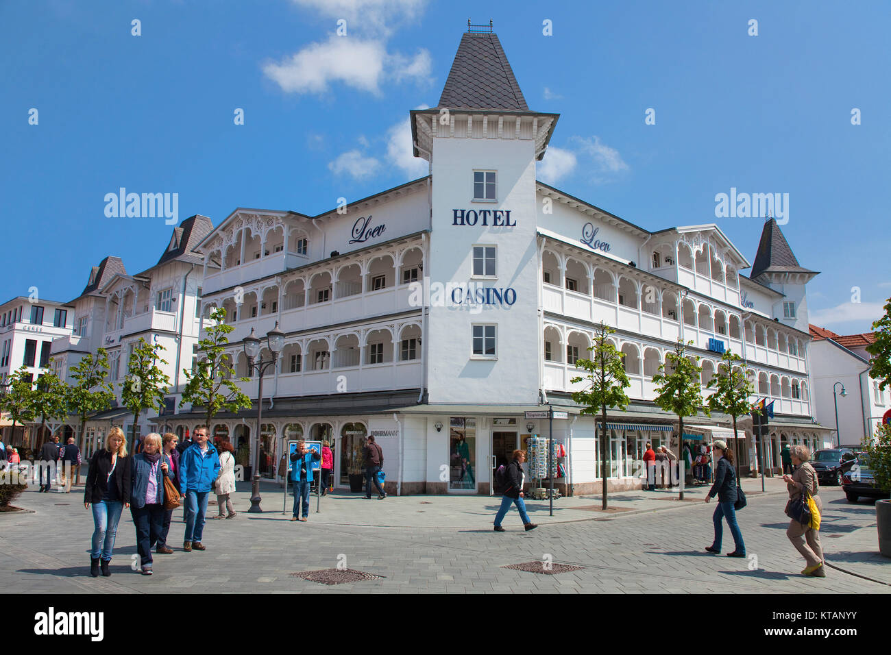 Casino di Binz, hotel Loev, Ruegen isola, Meclemburgo-Pomerania, Mar Baltico, Germania, Europa Foto Stock