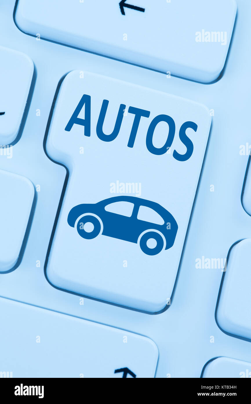 Veicoli automobili automobili comprare vendere online computer web blu Foto Stock