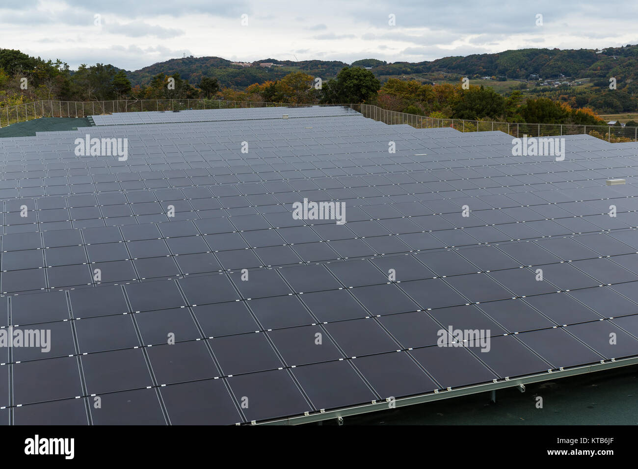 Energia solare impianto di energia Foto Stock