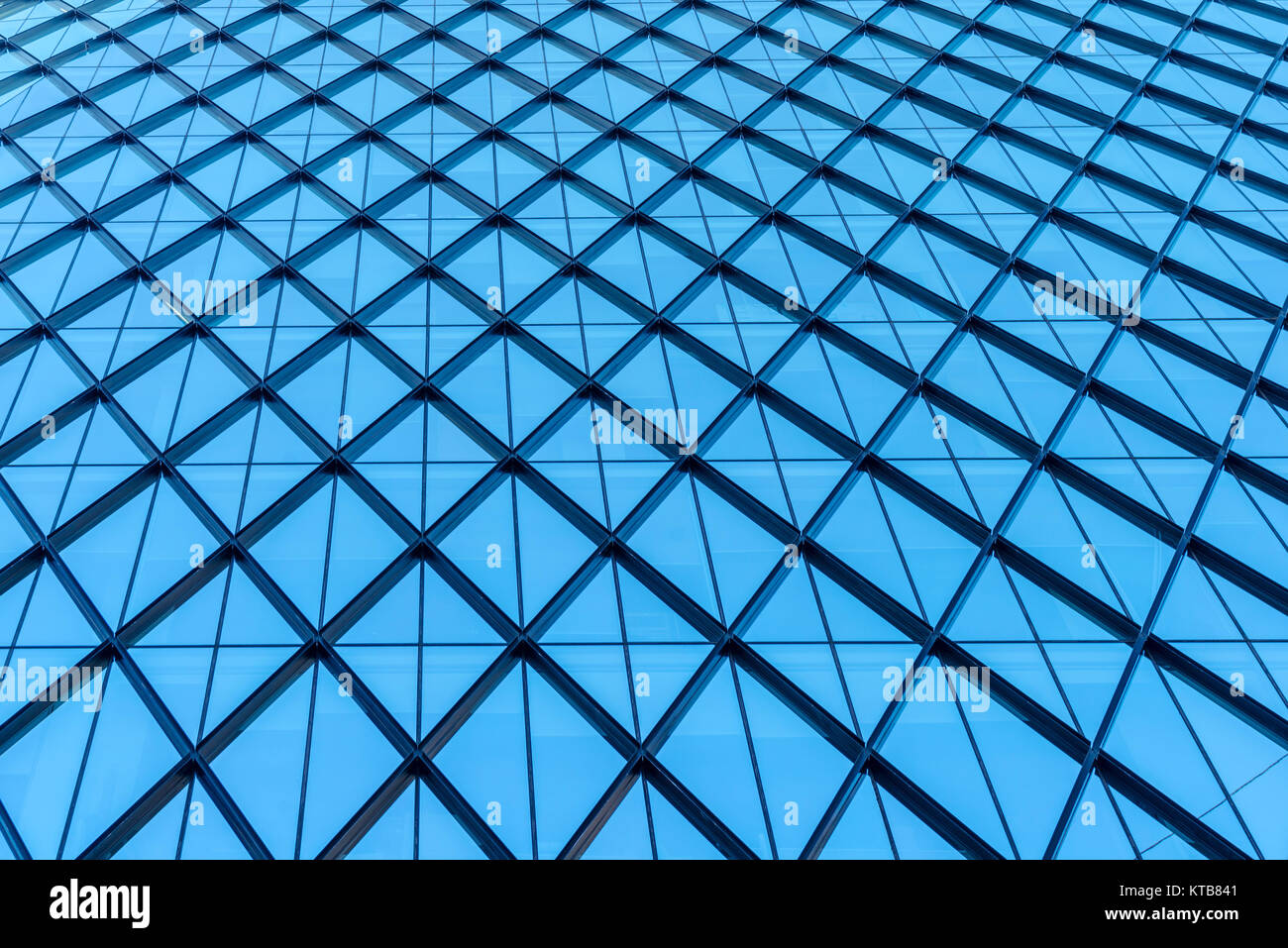 Schema geometrico di una parete di vetro Foto Stock