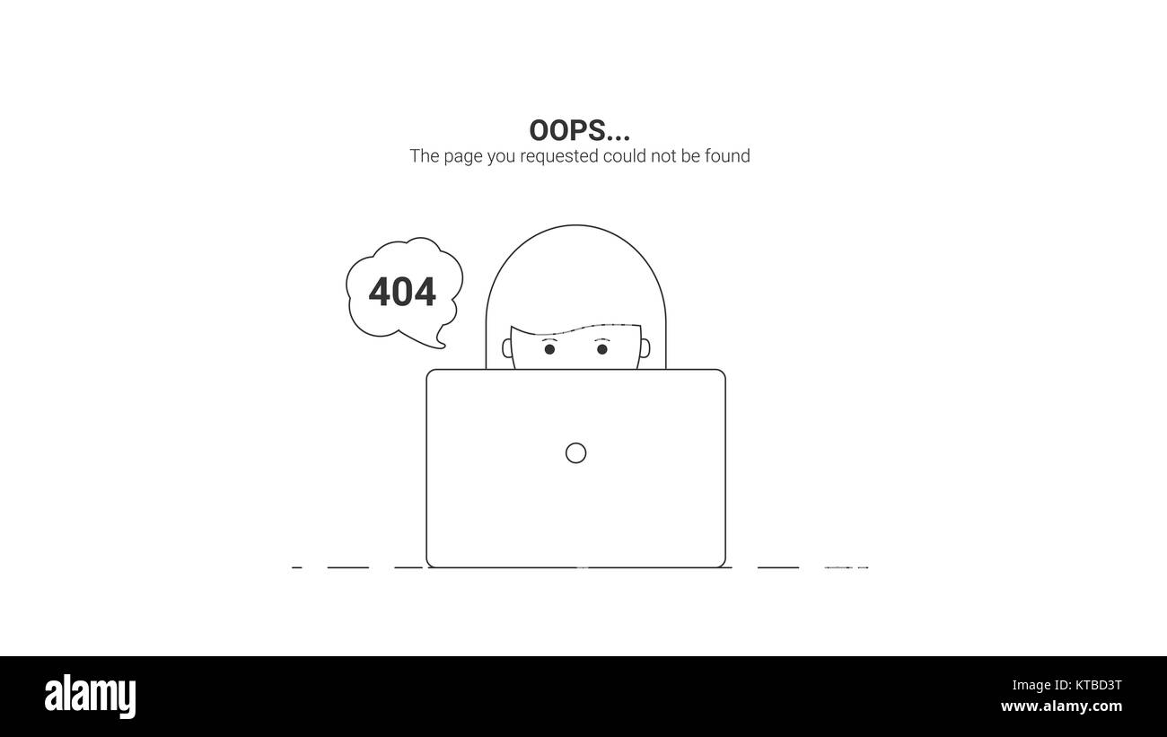 Giorno web master. Oops errore 404 Foto Stock