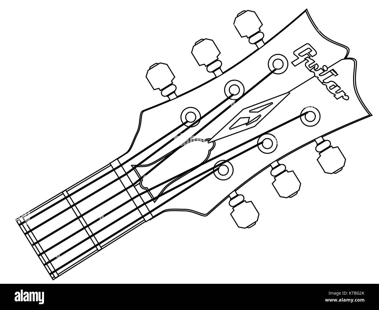 Paletta per chitarra contorno Foto Stock