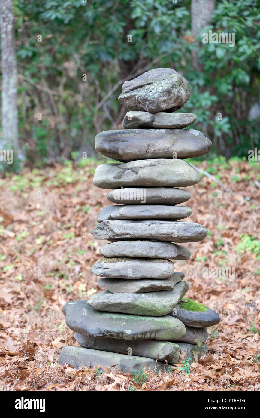 Pila di rocce in East Hampton ny Foto Stock