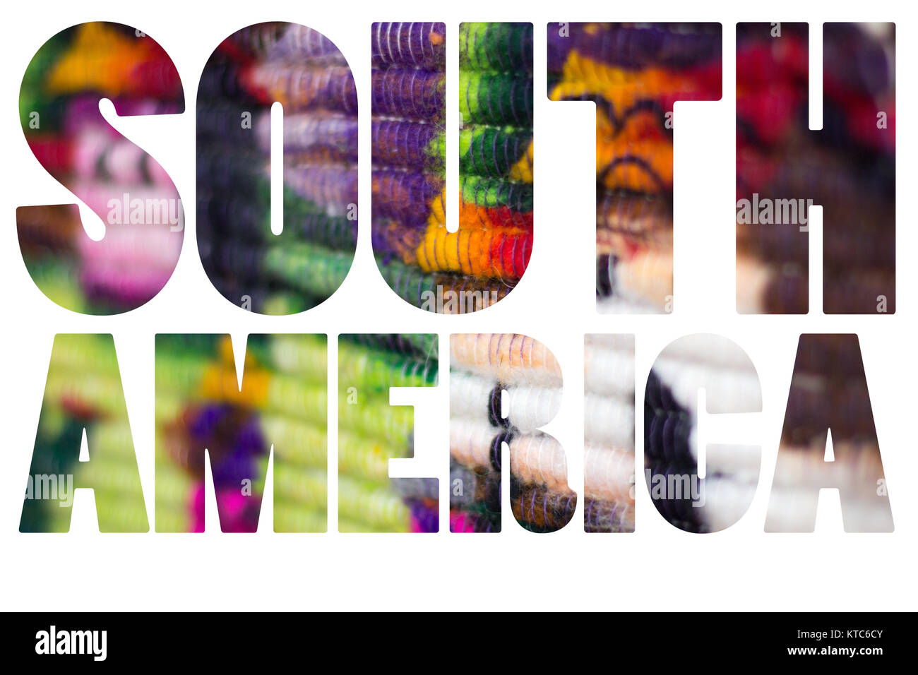 Tessuto colorato al mercato in Perù, Sud America Foto Stock