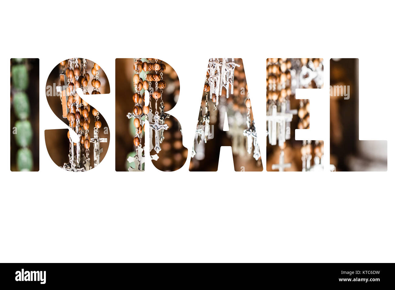 Parola di Israele su simboli nazionali. Foto Stock