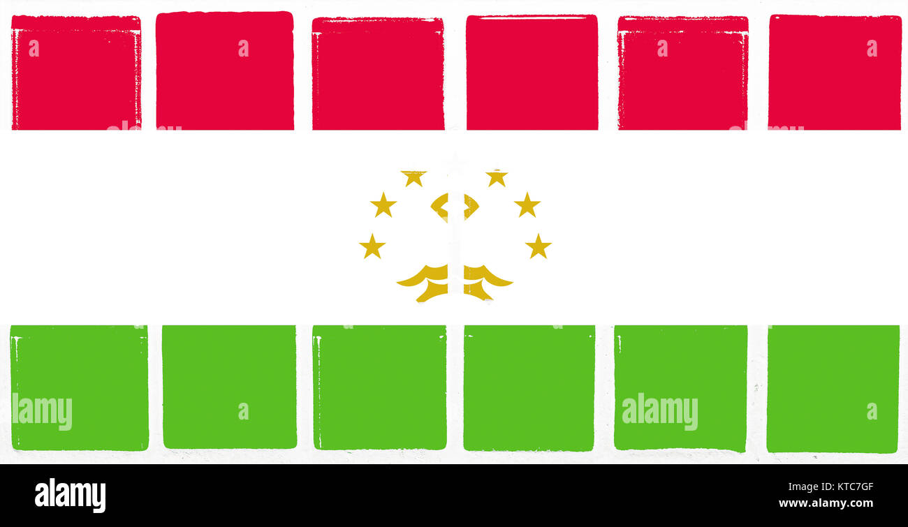 Le piastrelle smaltate tagikistan bandiera Foto Stock
