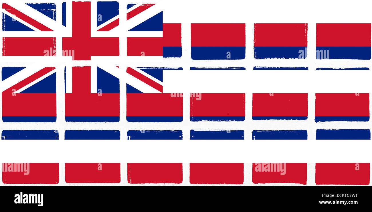 Le piastrelle smaltate hawaii bandiera Foto Stock
