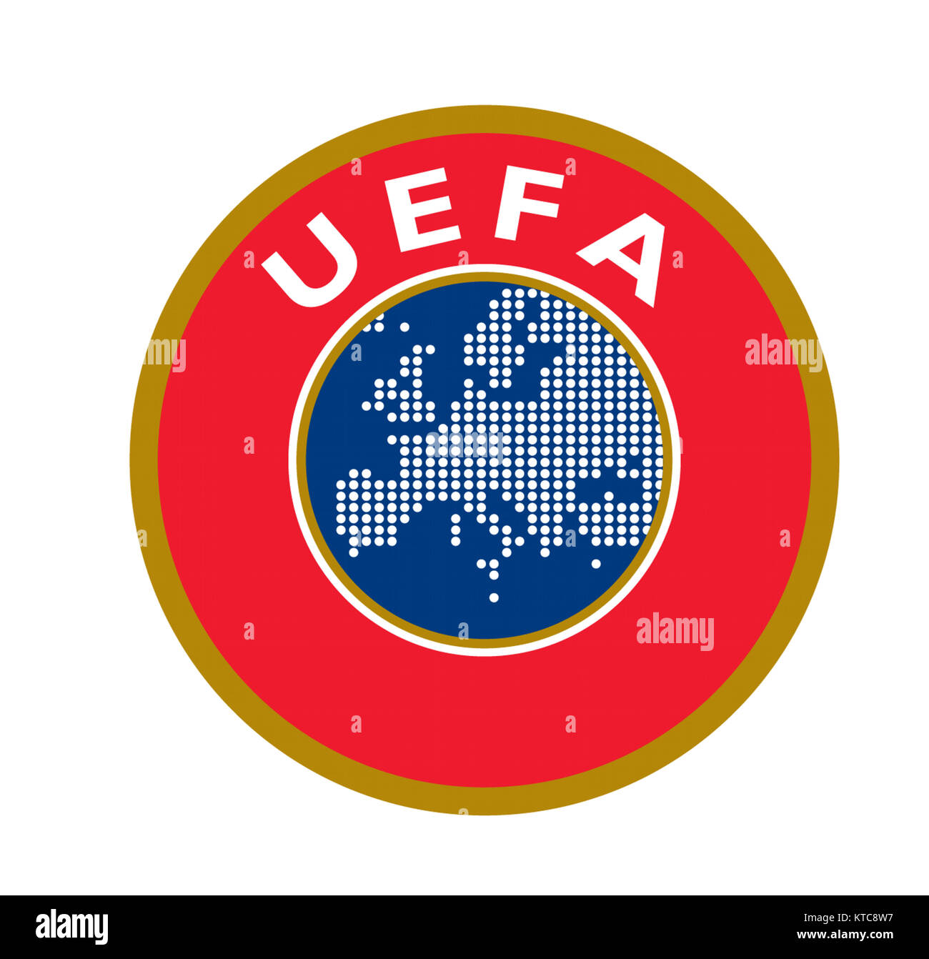 Logo UEFA Unione delle associazioni europee di calcio Foto Stock