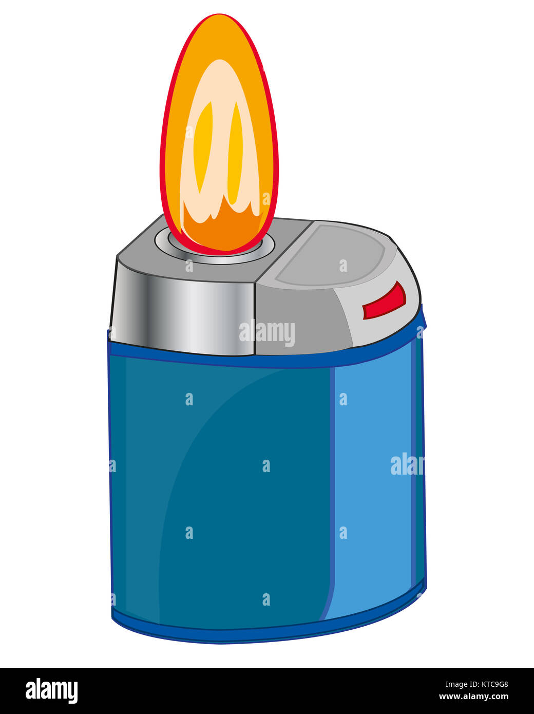 Accendisigari e la fiamma Foto Stock