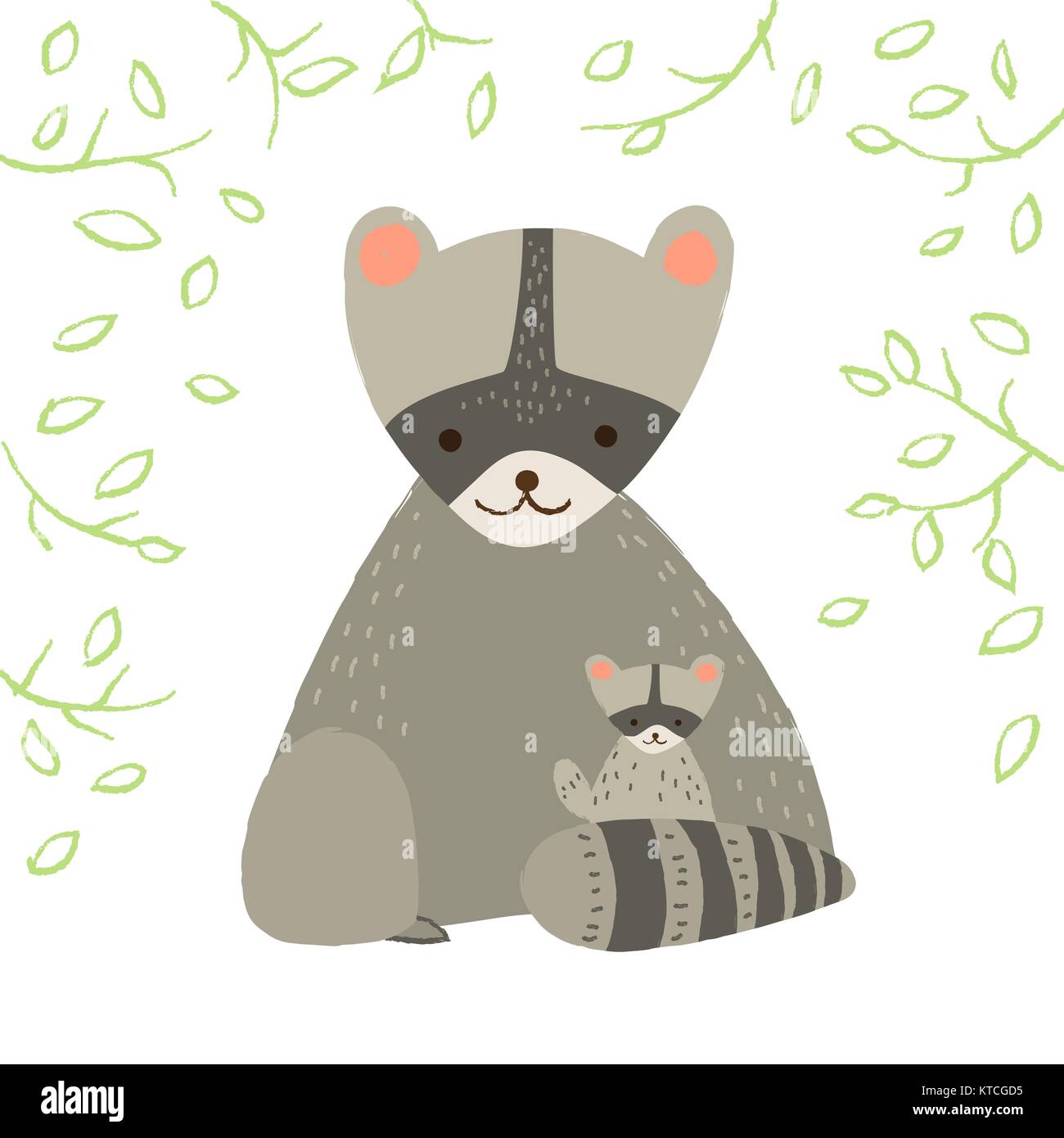 Raccoon illustrazione Illustrazione Vettoriale