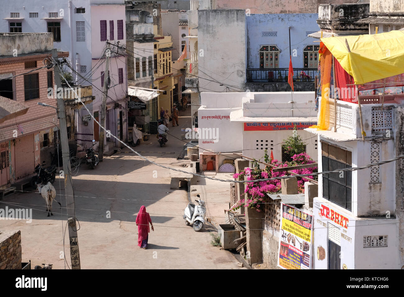 Scena di strada , Pushkar, Rajasthan, India Foto Stock