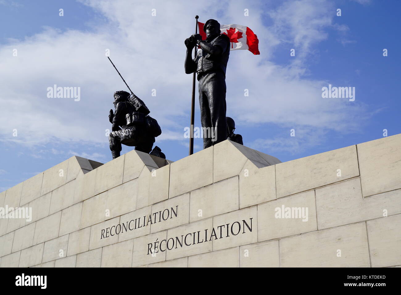 La riconciliazione, il Monumento di mantenimento della pace, un monumento in Ottawa, la capitale del Canada Foto Stock