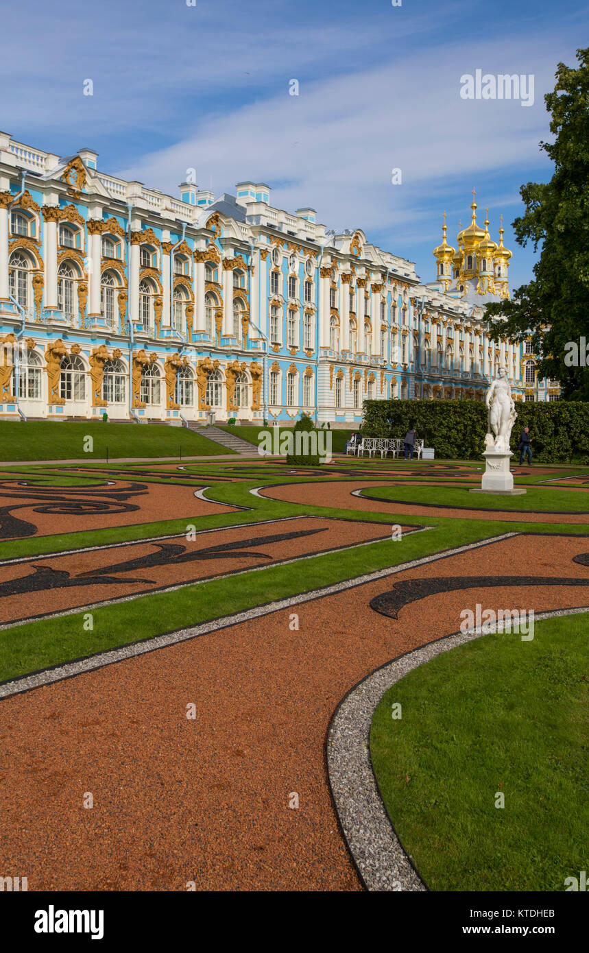 Palazzo di Caterina, Carskoe Selo, Pushkin, Sito Patrimonio Mondiale dell'UNESCO, Russia Foto Stock