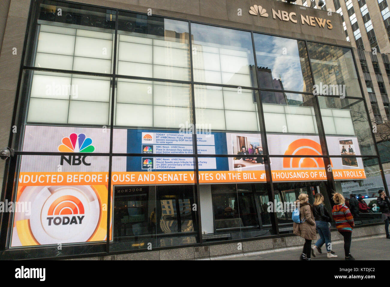 La NBC News e oggi Studio mostra in Rockefeller Center, New York, Stati Uniti d'America Foto Stock