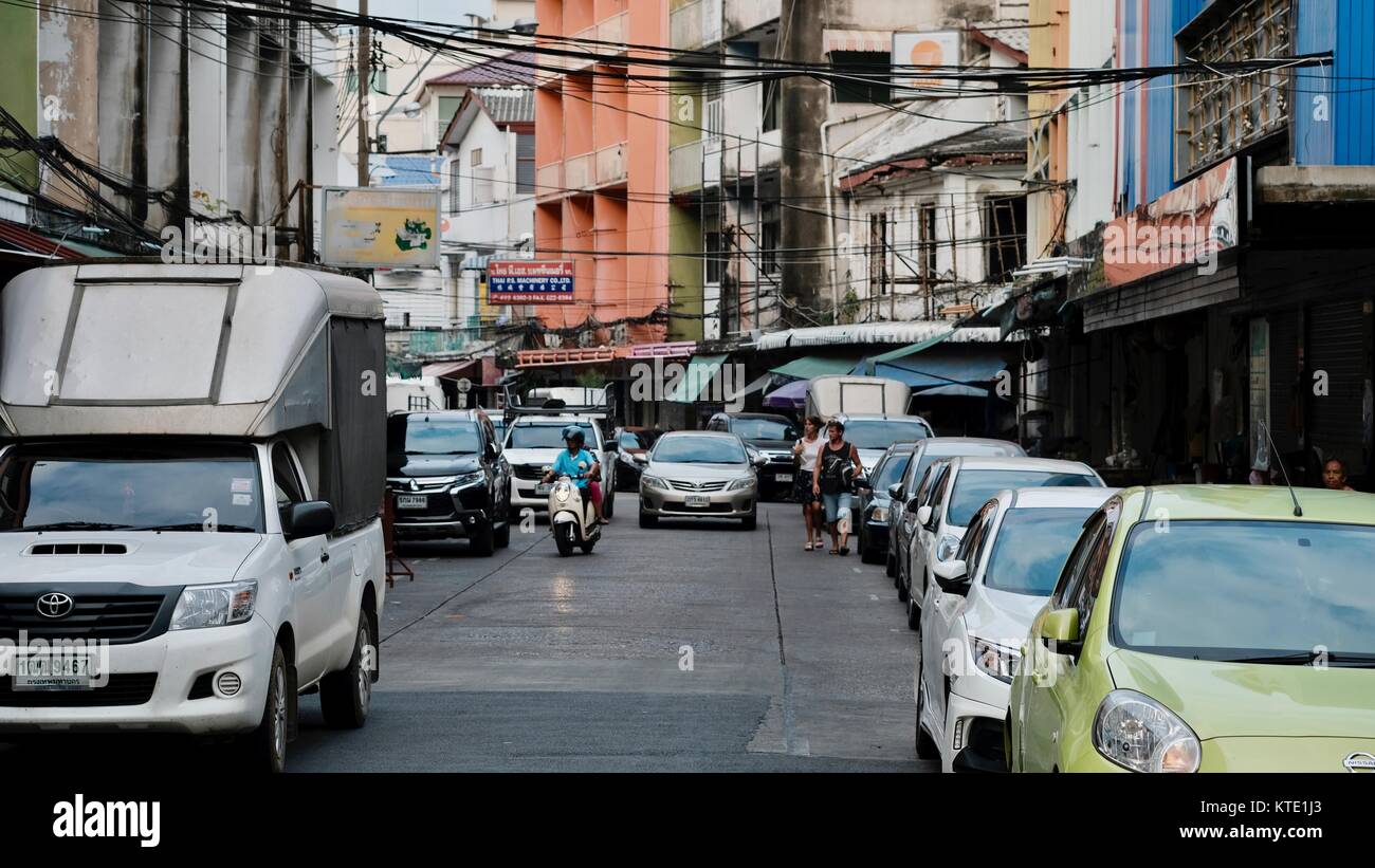 Stile di vita sulla strada Chinatown Bangkok Thailandia Foto Stock